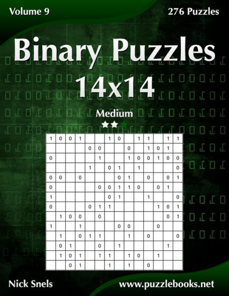 Binary Puzzles 14x14 - Medium - Volume 9 - 276 Puzzles