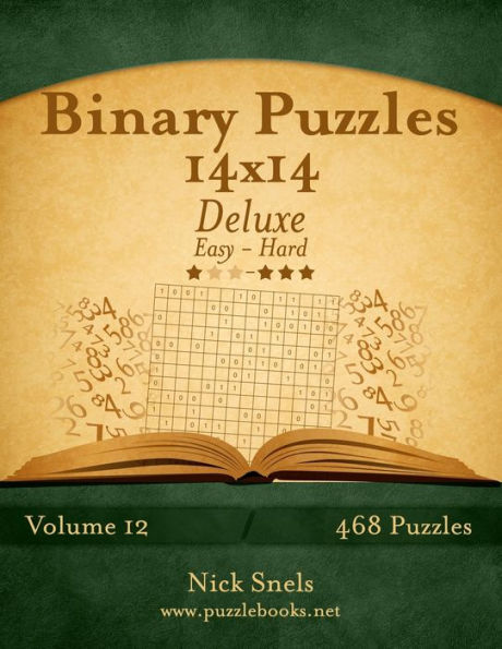 Binary Puzzles 14x14 Deluxe - Easy to Hard - Volume 12 - 468 Puzzles