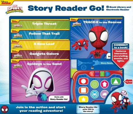 Spidey and His Amazing Friends: Story Reader Go! 8-Book Library and Electronic Reader Sound Book Set