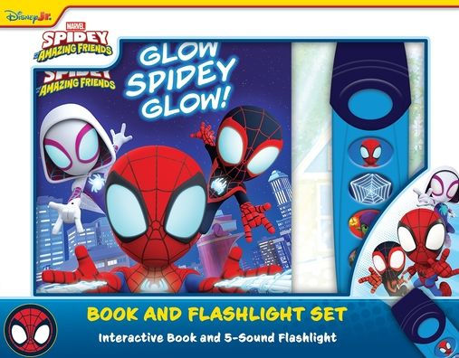 Disney Junior Marvel Spidey and His Amazing Friends: Glow Spidey Glow! Book and 5-Sound Flashlight Set