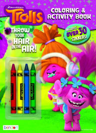 Title: TROLLS COLORING BOOK WITH CRAYONS, Author: BENDON
