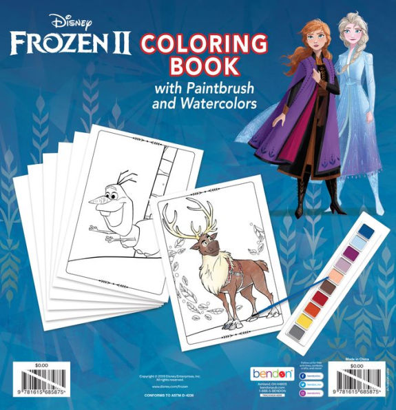 Frozen 2 Oversized Color Book with Paint Palette by Bendon