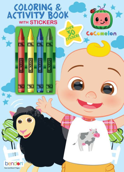 Cocomelon Color Book with Crayons