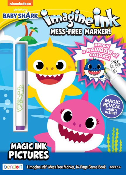 Baby Shark Magic Ink Color Book with Marker