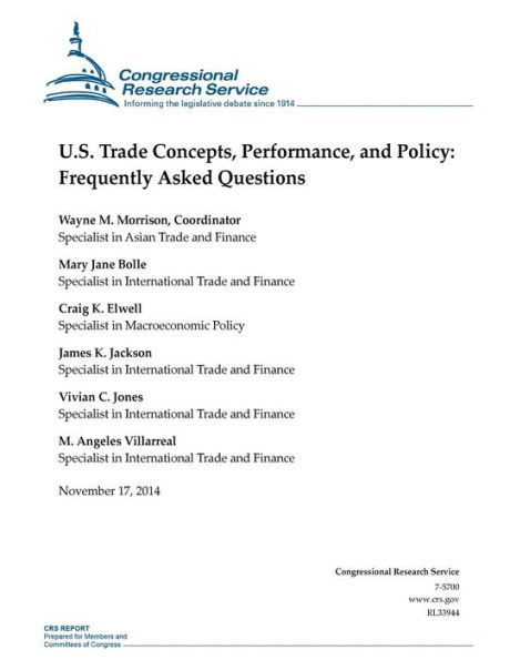 U.S. Trade Concepts, Performance, and Policy: Frequently Asked Questions