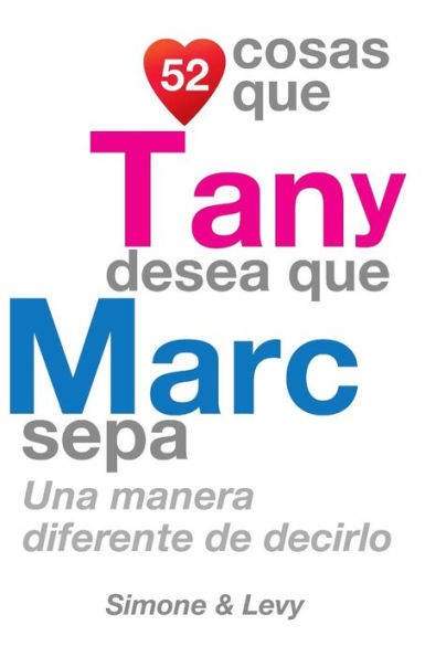 52 Cosas Que Tany Desea Que Marc Sepa: Una Manera Diferente de Decirlo