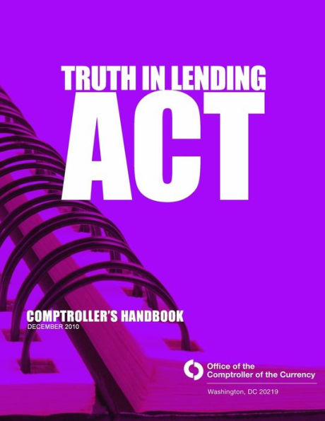 Truth in Lending Act: Comptroller's Handbook December 2010