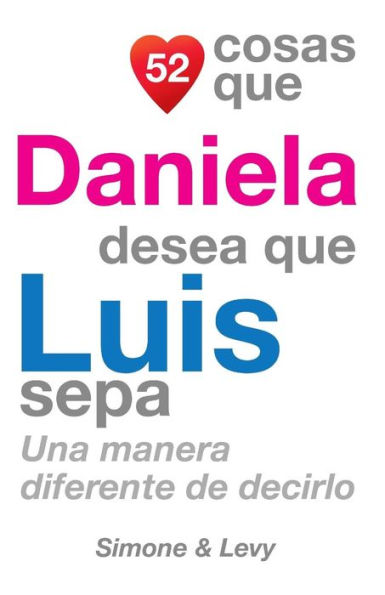 52 Cosas Que Daniela Desea Que Luis Sepa: Una Manera Diferente de Decirlo