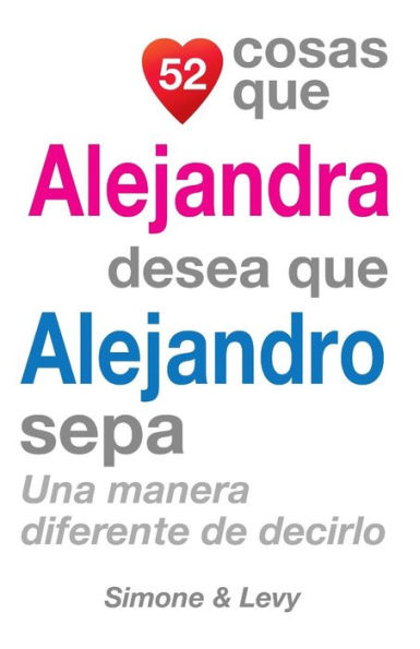 52 Cosas Que Alejandra Desea Que Alejandro Sepa: Una Manera Diferente de Decirlo