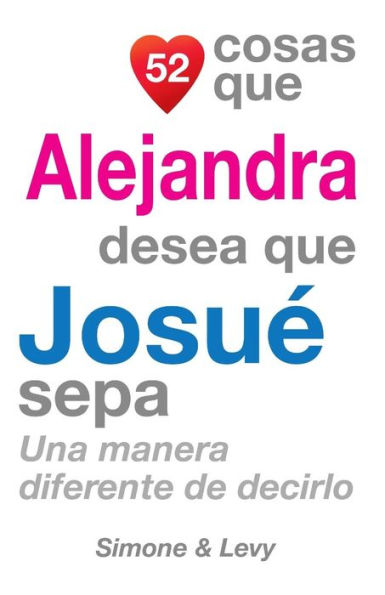 52 Cosas Que Alejandra Desea Que Josué Sepa: Una Manera Diferente de Decirlo