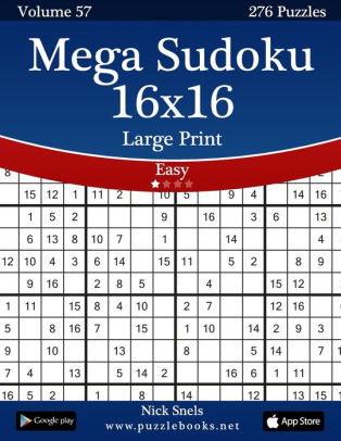 Mega Sudoku 16x16 Superior Print - Basic - Amount 57 - 276 Logic PuzzlesLarge Print picture relating to Logic Puzzles Easy Printable known as Mega Sudoku 16x16 Major Print - Simple - Amount of money 57 - 276 Logic PuzzlesLarge Print