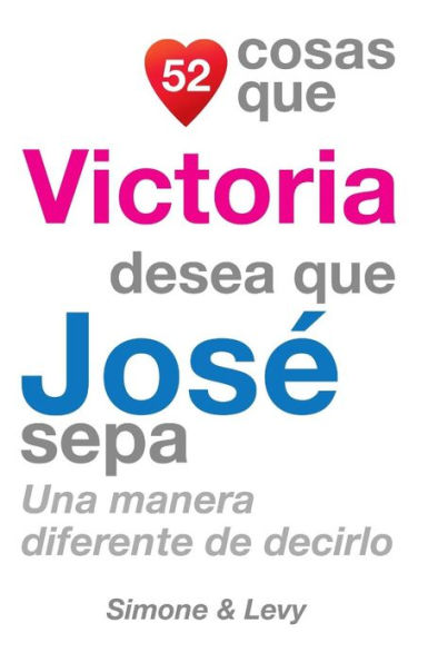 52 Cosas Que Victoria Desea Que José Sepa: Una Manera Diferente de Decirlo