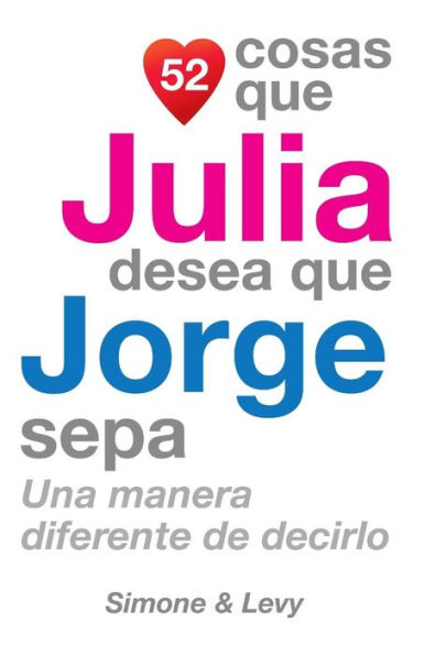 52 Cosas Que Julia Desea Que Jorge Sepa: Una Manera Diferente de Decirlo