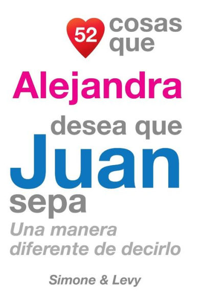 52 Cosas Que Alejandra Desea Que Juan Sepa: Una Manera Diferente de Decirlo