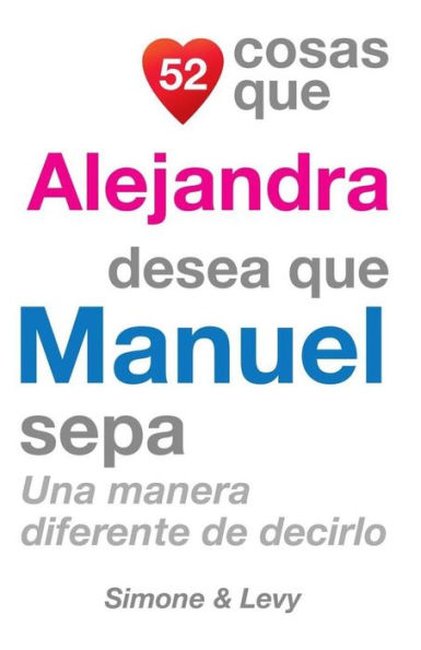 52 Cosas Que Alejandra Desea Que Manuel Sepa: Una Manera Diferente de Decirlo