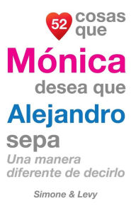 Title: 52 Cosas Que Mónica Desea Que Alejandro Sepa: Una Manera Diferente de Decirlo, Author: Simone
