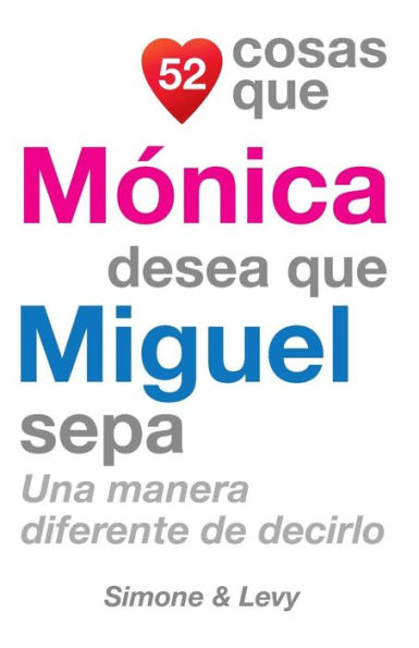 52 Cosas Que Mónica Desea Que Miguel Sepa: Una Manera Diferente de Decirlo