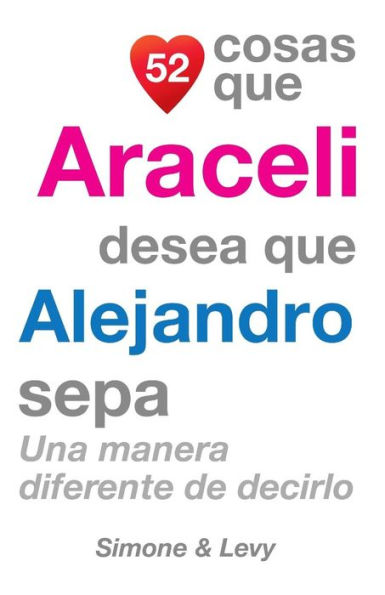 52 Cosas Que Araceli Desea Que Alejandro Sepa: Una Manera Diferente de Decirlo