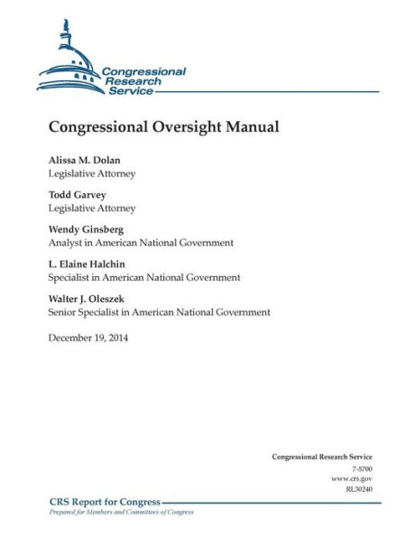 Congressional Oversight Manual