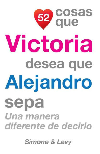 52 Cosas Que Victoria Desea Que Alejandro Sepa: Una Manera Diferente de Decirlo