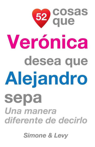 52 Cosas Que Verónica Desea Que Alejandro Sepa: Una Manera Diferente de Decirlo