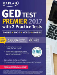 Title: GED Test Premier 2017 with 2 Practice Tests: Online + Book + Videos + Mobile, Author: Caren Van Slyke