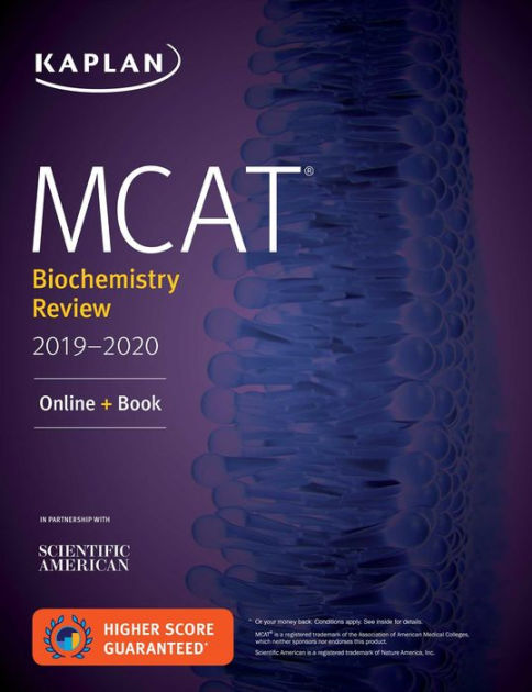 MCAT Biochemistry Review 2019-2020: Online + Book by Kaplan Test Prep ...