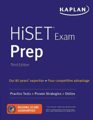 Title: HiSET Exam Prep: Practice Tests + Proven Strategies + Online, Author: Kaplan Test Prep
