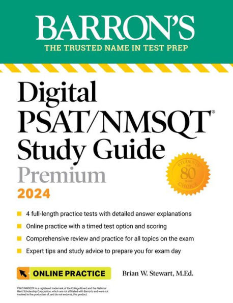 Digital PSAT/NMSQT Study Guide Premium, 2024: 4 Practice Tests + Comprehensive Review + Online Practice