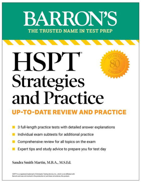 HSPT Strategies and Practice, Second Edition: Prep Book with 3 Practice Tests + Comprehensive Review + Practice + Strategies