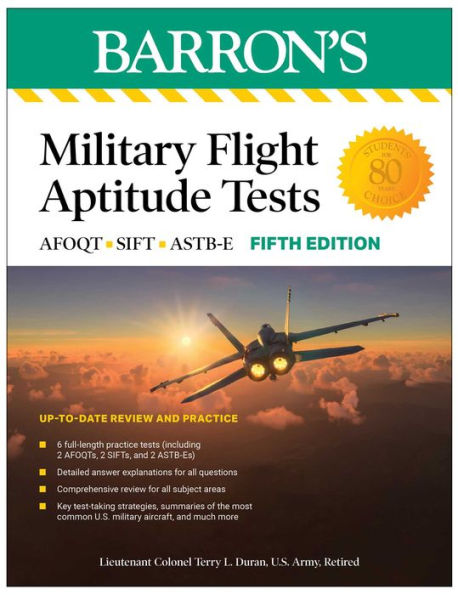 Military Flight Aptitude Tests, Fifth Edition: 6 Practice Tests + Comprehensive Review