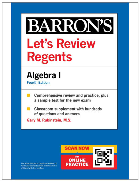 Let's Review Regents: Algebra I, Fourth Edition