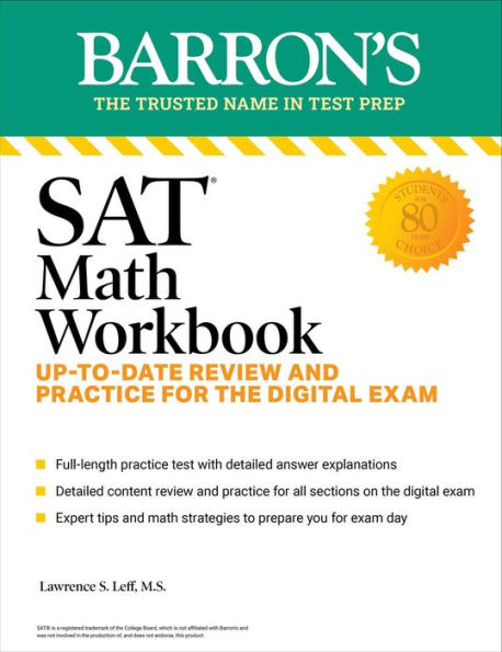 SAT Math Workbook: Up-to-Date Practice for the Digital Exam