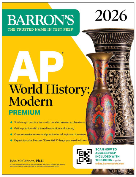 AP World History: Modern Premium, 2026: Prep Book With 5 Practice Tests + Comprehensive Review + Online Practice