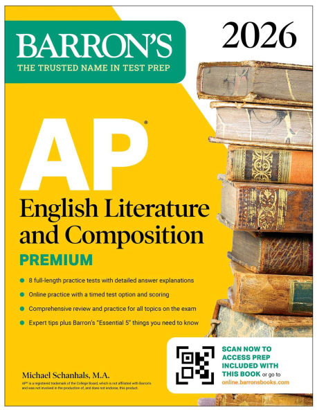 AP English Literature and Composition Premium, 2026: Prep Book with 8 Practice Tests + Online Practice