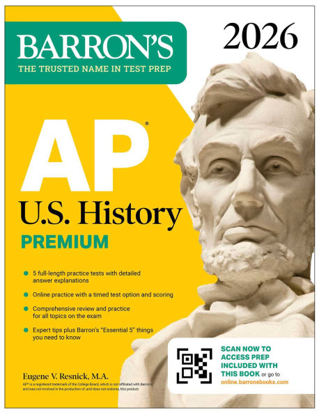 AP U.S. History Premium, 2026: Prep Book with 5 Practice Tests + Comprehensive Review Online