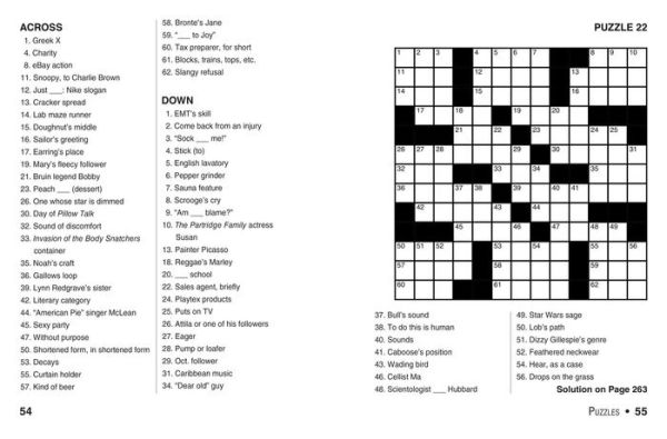 EASY-TO-READ CROSSWORD PUZZLES FOR ADULTS: LARGE-PRINT, MEDIUM