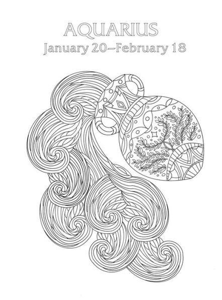 Aquarius: Your Cosmic Coloring Book: 24 Astrological Designs for Your Zodiac Sign!