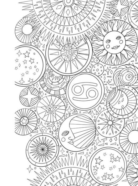 Cancer: Your Cosmic Coloring Book: 24 Astrological Designs for Your Zodiac Sign!