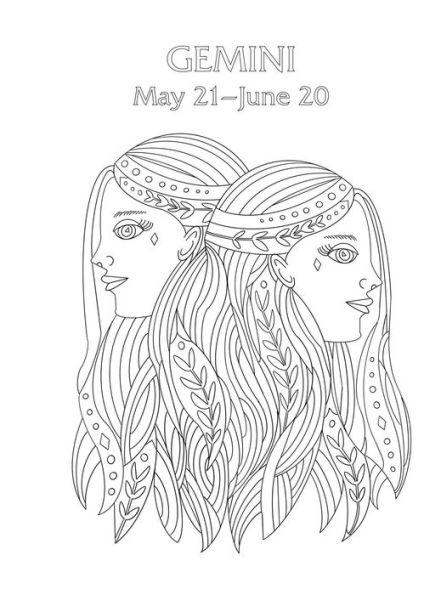 Gemini: Your Cosmic Coloring Book: 24 Astrological Designs for Your Zodiac Sign!