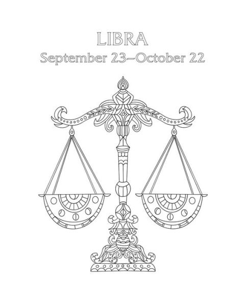 Libra: Your Cosmic Coloring Book: 24 Astrological Designs for Your Zodiac Sign!