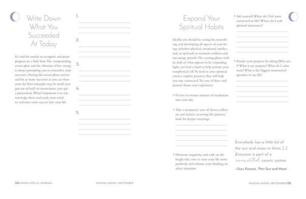 Moon Spells Journal: Guided Rituals, Reflections, and Meditations