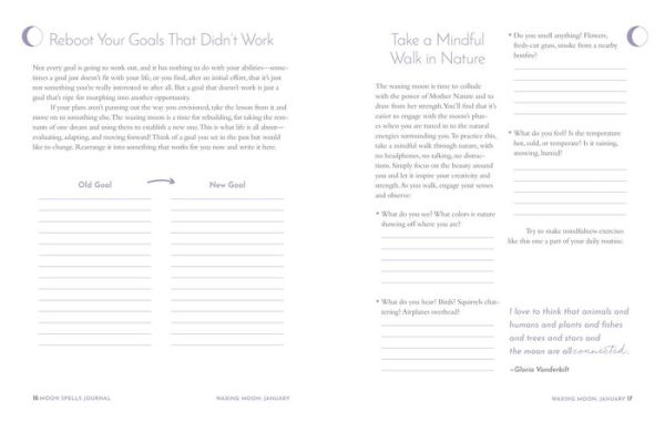 Moon Spells Journal: Guided Rituals, Reflections, and Meditations