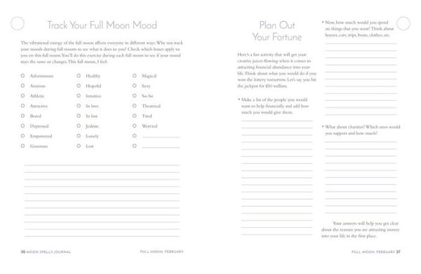 Moon Spells Journal: Guided Rituals, Reflections, and Meditations