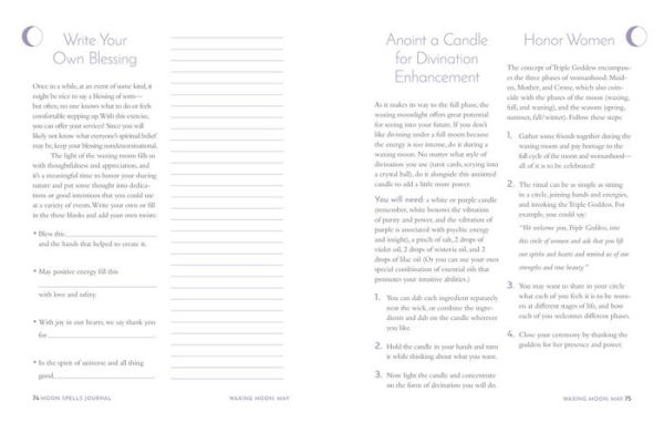 Moon Spells Journal: Guided Rituals, Reflections, and Meditations