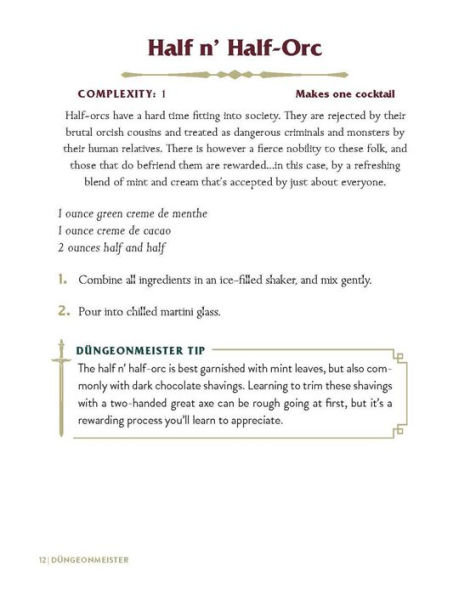 Dï¿½ngeonmeister: 75 Epic RPG Cocktail Recipes to Shake Up Your Campaign