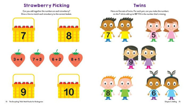 The Everything Kids' Math Puzzles for Kindergarten: Learn about Counting, Measuring, Adding, and More with 100 Fun Puzzles!