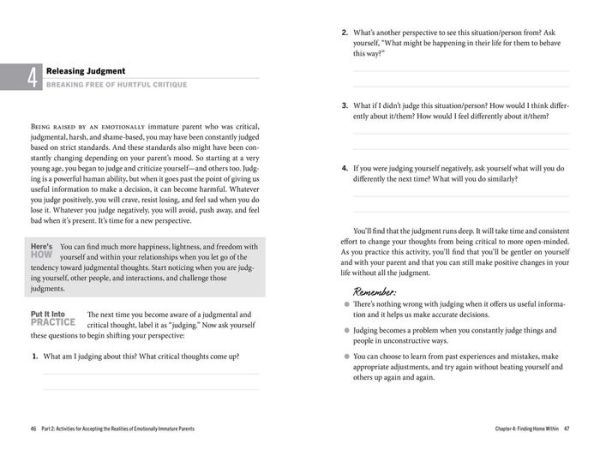 Emotionally Immature Parents: A Recovery Workbook for Adult Children: Unpack Harmful Dynamics from Your Childhood, Empower Yourself As an Adult, and Set Boundaries the Future