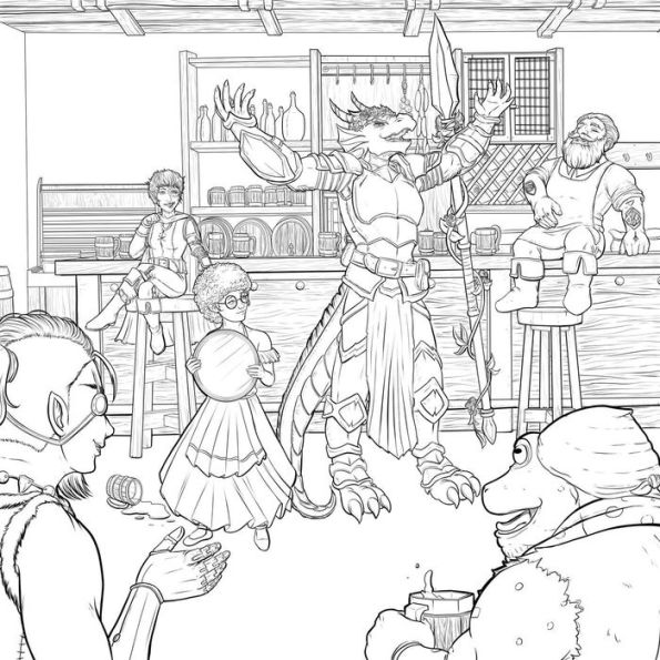 The Düngeonmeister Goblin Quest Coloring Book: Follow Along with-and Color-This All-New RPG Fantasy Adventure!