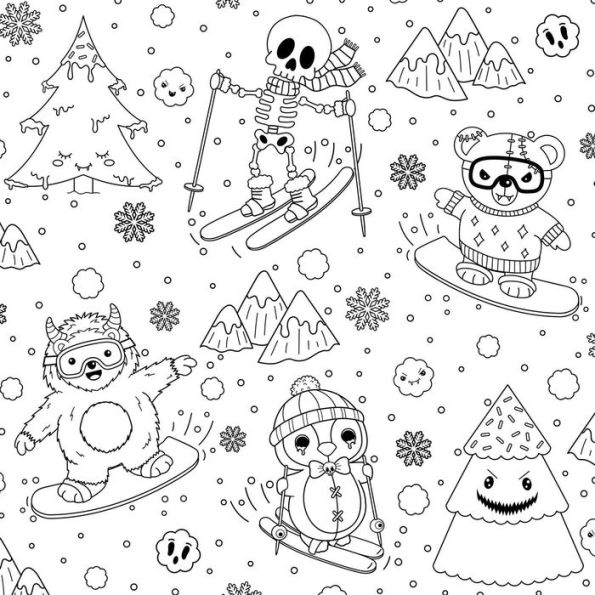 The Creepy Cute Goth Coloring Book: 30 Pretty Scary Coloring Pages for Year-Round Fun!